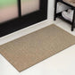 Natural Coir Indoor/Outdoor Mat 17" X 30" Natural/Black Stripe,
