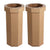 25 Gal Trash Can Bin, Brown, Set of 2