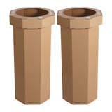 25 Gal Trash Can Bin, Brown, Set of 2