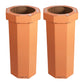25 Gal Trash Can Bin, Brown, Set of 2