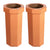25 Gal Trash Can Bin, Brown, Set of 2