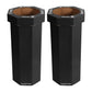 25 Gal Trash Can Bin, Brown, Set of 2