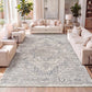 Vintage Medallion Indoor Area Rug Cream 3X5, Modern Boho for Living Room,