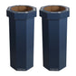 25 Gal Trash Can Bin, Brown, Set of 2