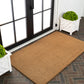 Natural Coir Indoor/Outdoor Mat 17" X 30" Natural/Black Stripe,
