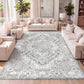 Vintage Medallion Indoor Area Rug Cream 3X5, Modern Boho for Living Room,