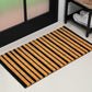 Natural Coir Indoor/Outdoor Mat 17" X 30" Natural/Black Stripe,
