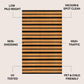 Natural Coir Indoor/Outdoor Mat 17" X 30" Natural/Black Stripe,
