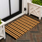 Natural Coir Indoor/Outdoor Mat 17" X 30" Natural/Black Stripe,