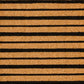 Natural Coir Indoor/Outdoor Mat 17" X 30" Natural/Black Stripe,