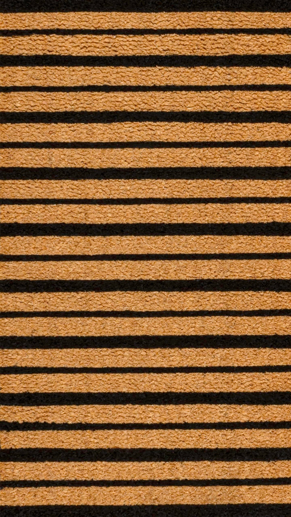 Natural Coir Indoor/Outdoor Mat 17" X 30" Natural/Black Stripe,