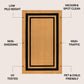 Natural Coir Indoor/Outdoor Mat 17" X 30" Natural/Black Stripe,