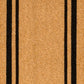 Natural Coir Indoor/Outdoor Mat 17" X 30" Natural/Black Stripe,