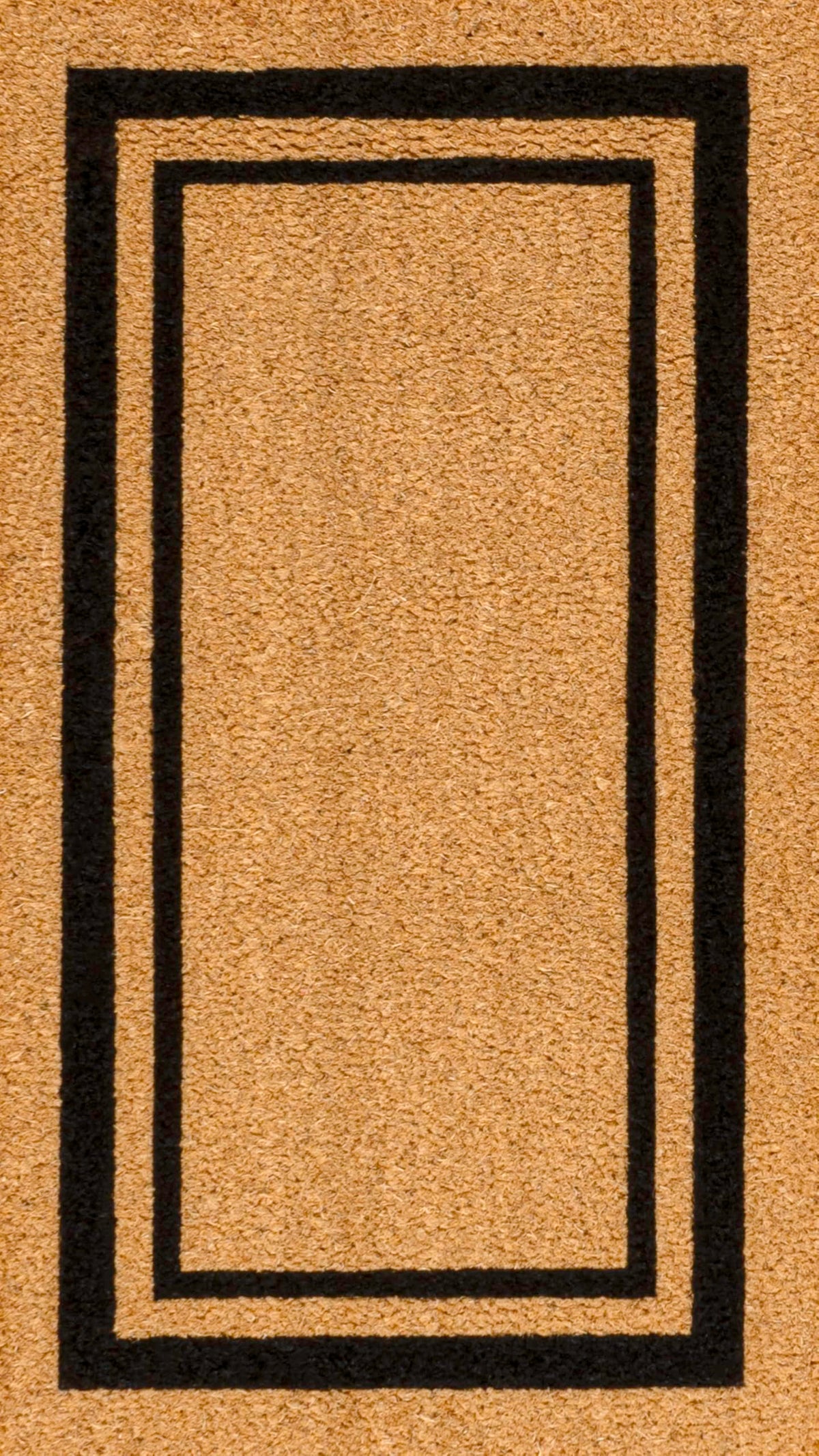 Natural Coir Indoor/Outdoor Mat 17" X 30" Natural/Black Stripe,
