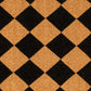 Natural Coir Indoor/Outdoor Mat 17" X 30" Natural/Black Stripe,