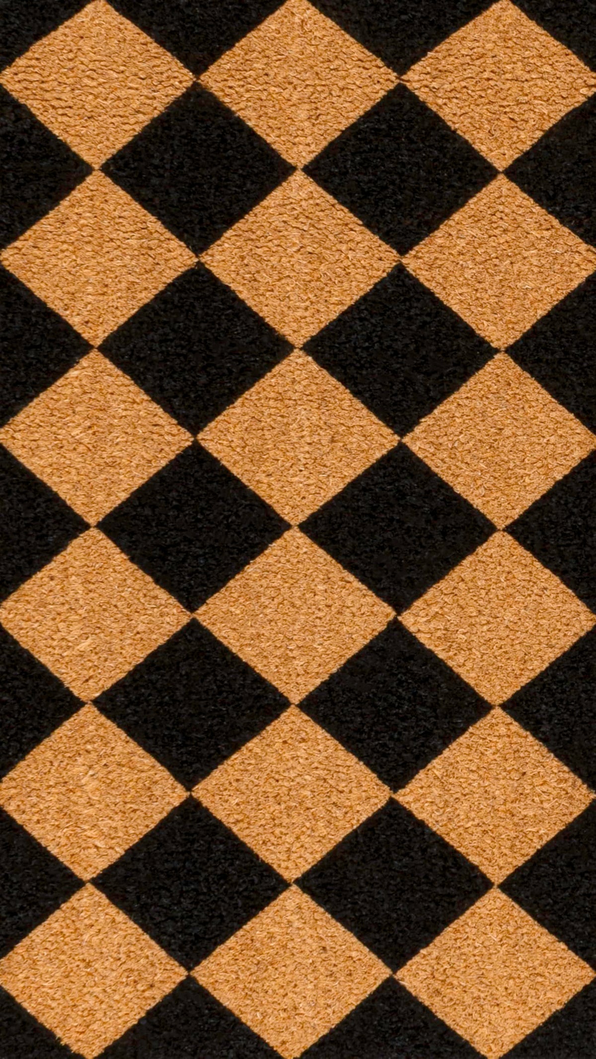 Natural Coir Indoor/Outdoor Mat 17" X 30" Natural/Black Stripe,
