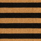 Natural Coir Indoor/Outdoor Mat 17" X 30" Natural/Black Stripe,