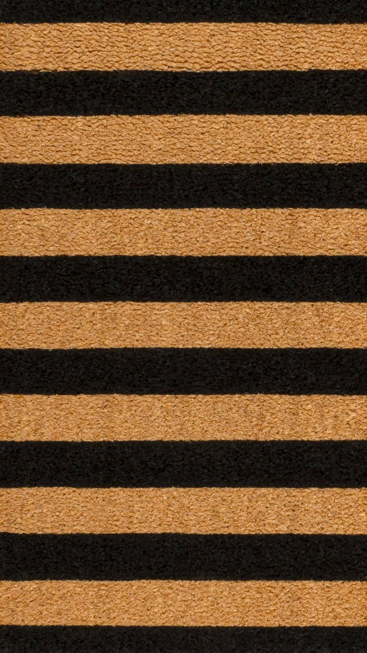 Natural Coir Indoor/Outdoor Mat 17" X 30" Natural/Black Stripe,