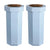 25 Gal Trash Can Bin, Brown, Set of 2